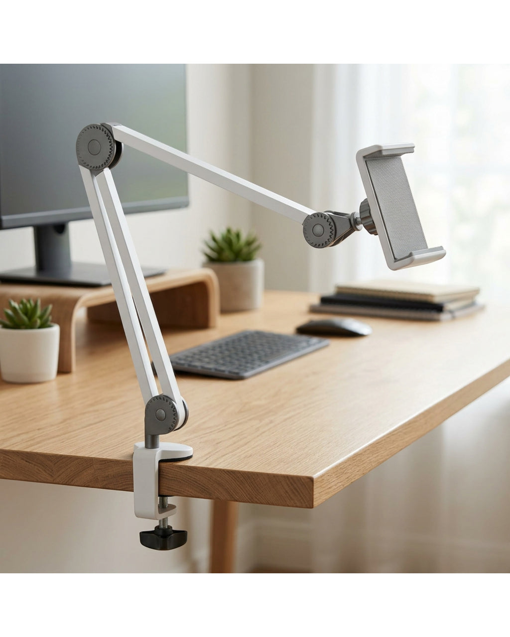 Vtxor Three-Joint Desk-Clamp Phone Holder Graphite 65 cm - Lifestyle view